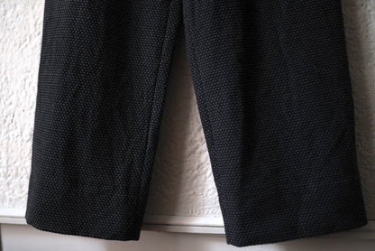 25AW PANTS034 No Pleated Wide Pants Sashiko 刺し子トラウザーズパンツ / calmlence(カームレンス)