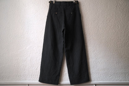25AW PANTS034 No Pleated Wide Pants Sashiko 刺し子トラウザーズパンツ / calmlence(カームレンス)