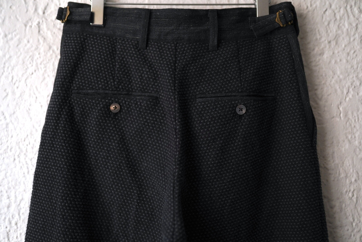 25AW PANTS034 No Pleated Wide Pants Sashiko 刺し子トラウザーズパンツ / calmlence(カームレンス)