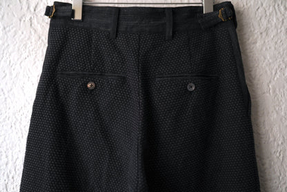 25AW PANTS034 No Pleated Wide Pants Sashiko 刺し子トラウザーズパンツ / calmlence(カームレンス)