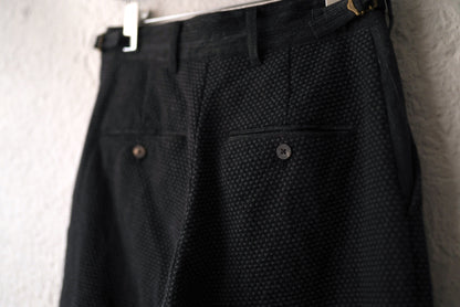 25AW PANTS034 No Pleated Wide Pants Sashiko 刺し子トラウザーズパンツ / calmlence(カームレンス)