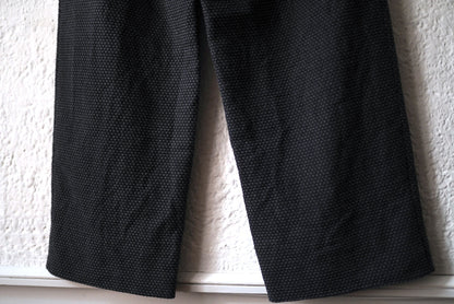25AW PANTS034 No Pleated Wide Pants Sashiko 刺し子トラウザーズパンツ / calmlence(カームレンス)