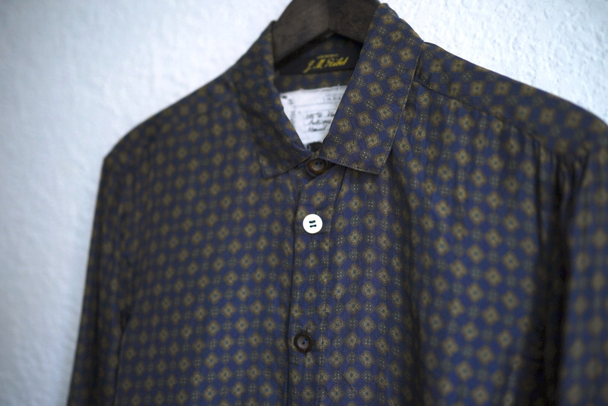 22SS ヴィンテージシルク総柄シャツ / ARCHIVIO J.M.Ribot(アルキヴィオ J.M.リボット)