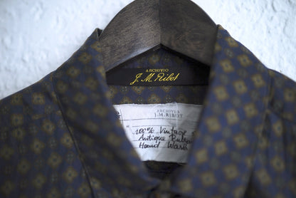 22SS ヴィンテージシルク総柄シャツ / ARCHIVIO J.M.Ribot(アルキヴィオ J.M.リボット)