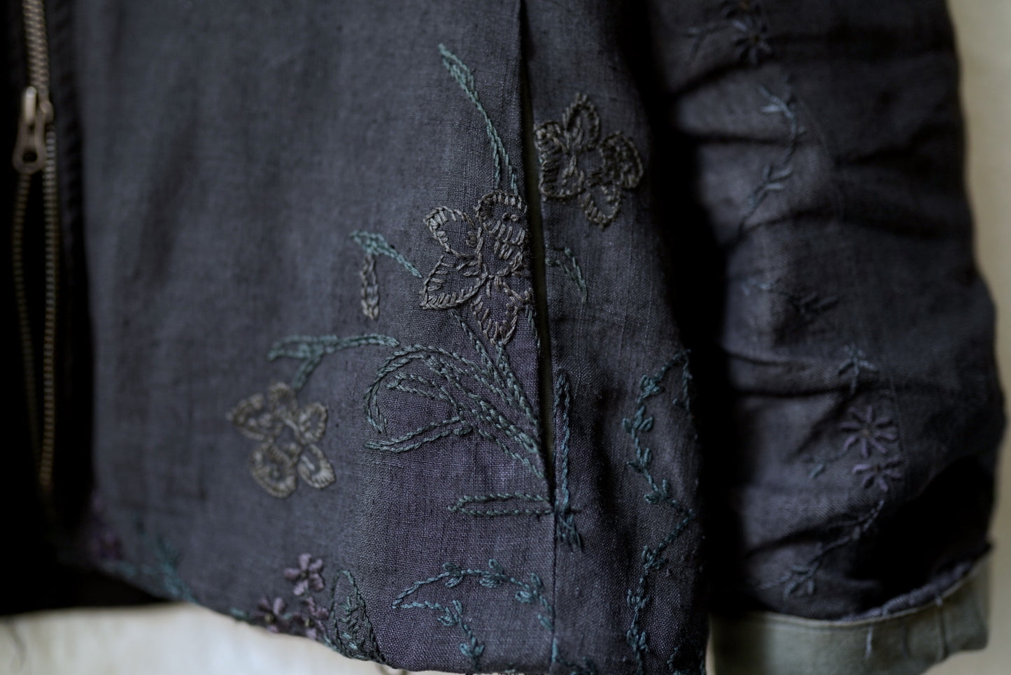17AW 刺繍リネンブルゾンジャケット / by Walid(バイウォリッド)