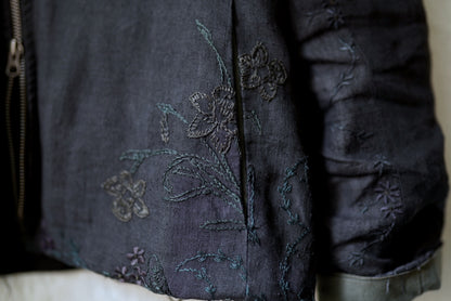 17AW 刺繍リネンブルゾンジャケット / by Walid(バイウォリッド)