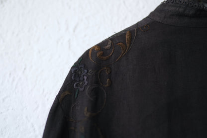 17AW 刺繍リネンブルゾンジャケット / by Walid(バイウォリッド)