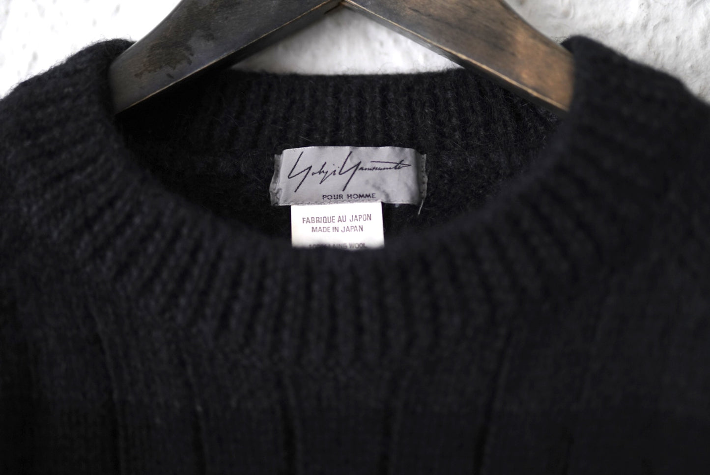 98AW クルーネックニットセーター / Yohji Yamamoto POUR HOMME(ヨウジヤマモトプールオム)