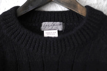 98AW クルーネックニットセーター / Yohji Yamamoto POUR HOMME(ヨウジヤマモトプールオム)