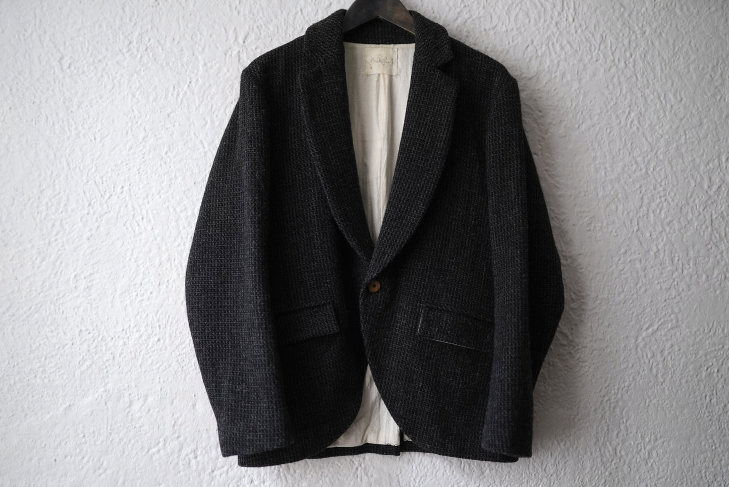 19AW 1B Cut Away Jacket ウールツイード1Bジャケット / Araki Yuu(アラキユウ)