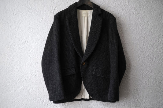 19AW 1B Cut Away Jacket ウールツイード1Bジャケット / Araki Yuu(アラキユウ)