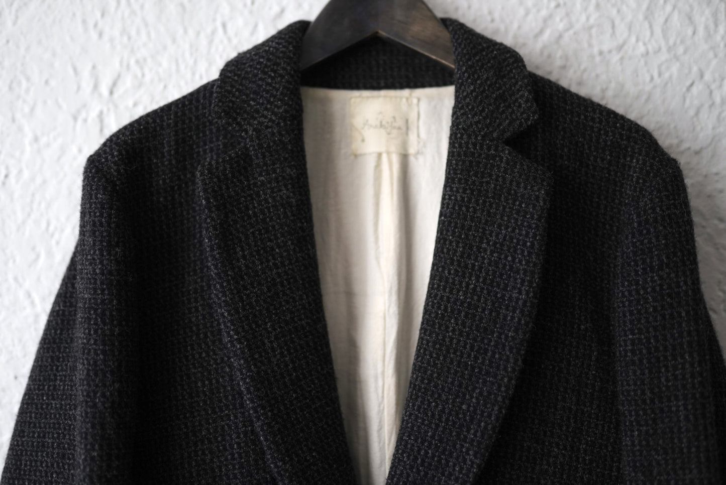19AW 1B Cut Away Jacket ウールツイード1Bジャケット / Araki Yuu(アラキユウ)