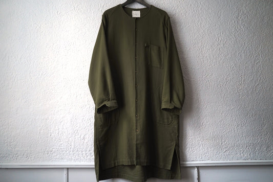 21AW No Collar Sleep Shirt ノーカラースリープシャツロングコート / Araki Yuu(アラキユウ)