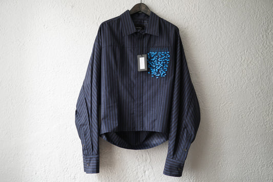 20AW ROUND BACK SHIRT ストライプシャツ / BOTTER(ボッター)