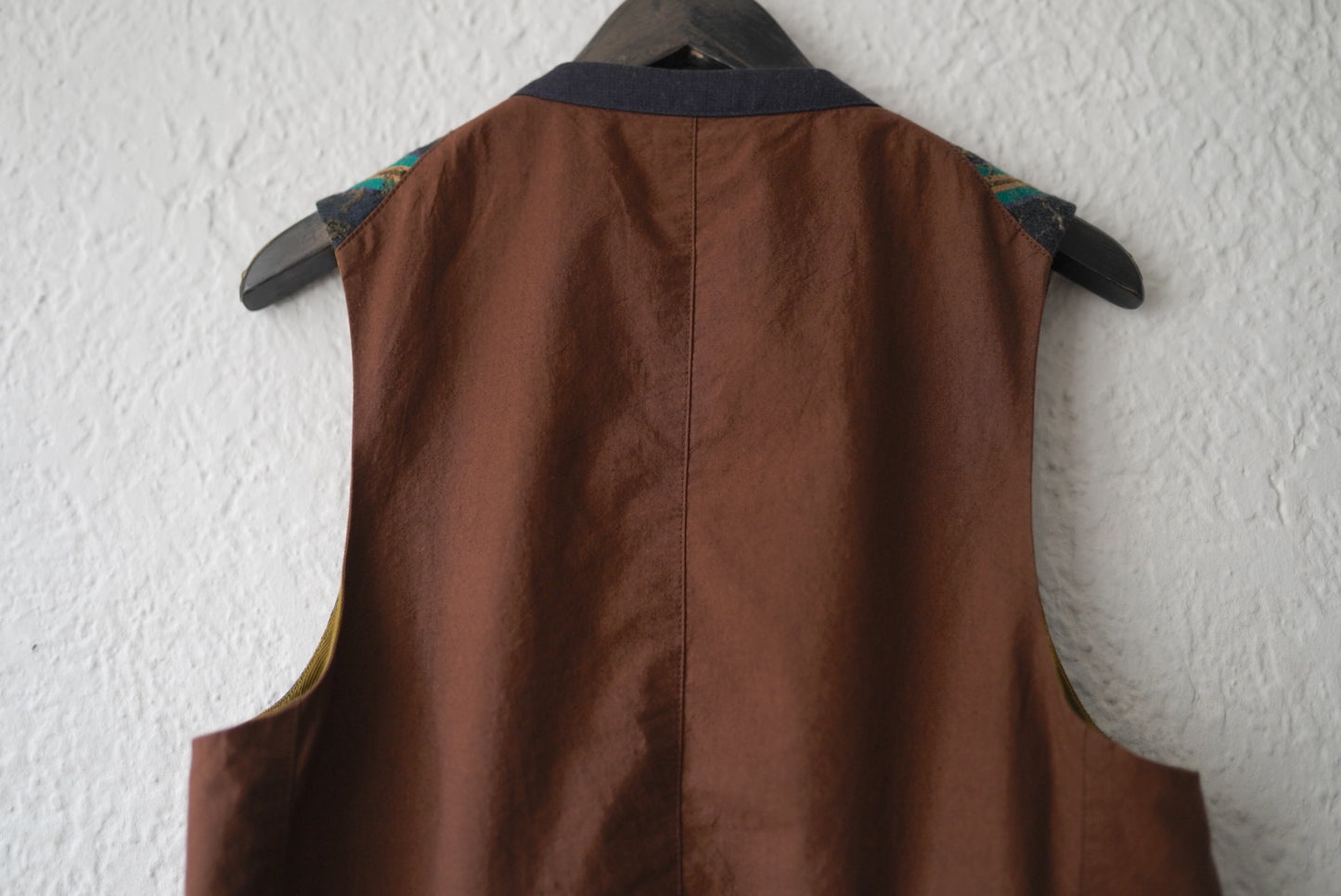 18AW ウールリネンジャガードベスト ジレ / ZIGGY CHEN(ジギーチェン)