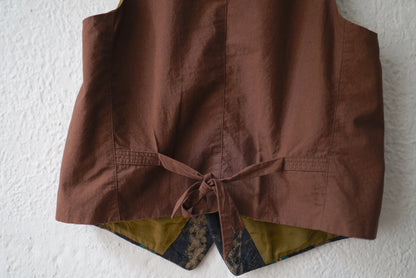 18AW ウールリネンジャガードベスト ジレ / ZIGGY CHEN(ジギーチェン)