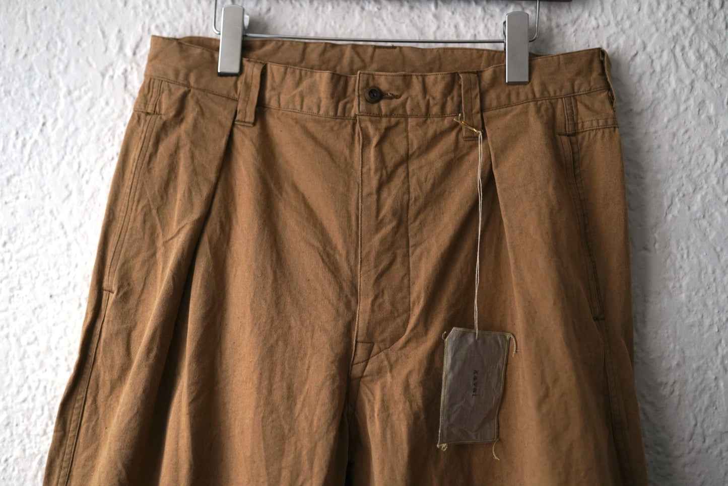 23SS One Tuck Buckle Pant コットンタックトラウザーズパンツ / kaval(カヴァル)