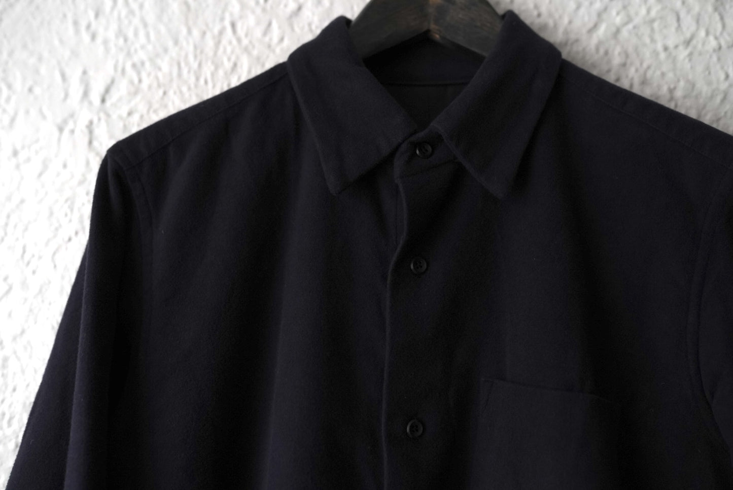 17SS REGULAR COLLAR SHIRTS コットンフランネルシャツ / un/unbient(アン アンビエント)
