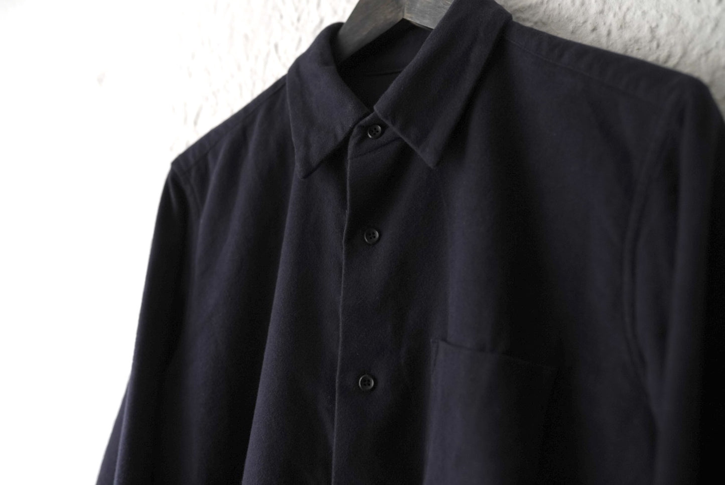 17SS REGULAR COLLAR SHIRTS コットンフランネルシャツ / un/unbient(アン アンビエント)