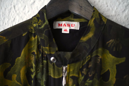 22SS GRANNY ZIP-UP SHIRTS 総柄シルクジップアップシャツ / MASU(エムエーエスユー)