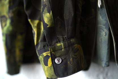 22SS GRANNY ZIP-UP SHIRTS 総柄シルクジップアップシャツ / MASU(エムエーエスユー)