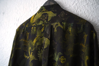 22SS GRANNY ZIP-UP SHIRTS 総柄シルクジップアップシャツ / MASU(エムエーエスユー)