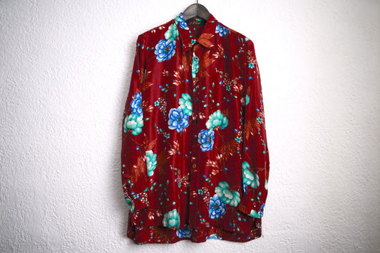 23SS ヴィンテージシルク花柄シャツ / ARCHIVIO J.M.Ribot(アルキヴィオ J.M.リボット)