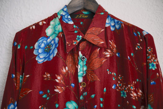23SS ヴィンテージシルク花柄シャツ / ARCHIVIO J.M.Ribot(アルキヴィオ J.M.リボット)