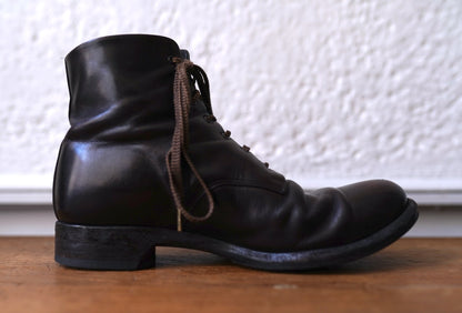 SGM-04 7hole Mid Cut Boots レースアップミドルレザーブーツ ブラウン / SUGINARI MORIMOTO(スギナリモリモト)