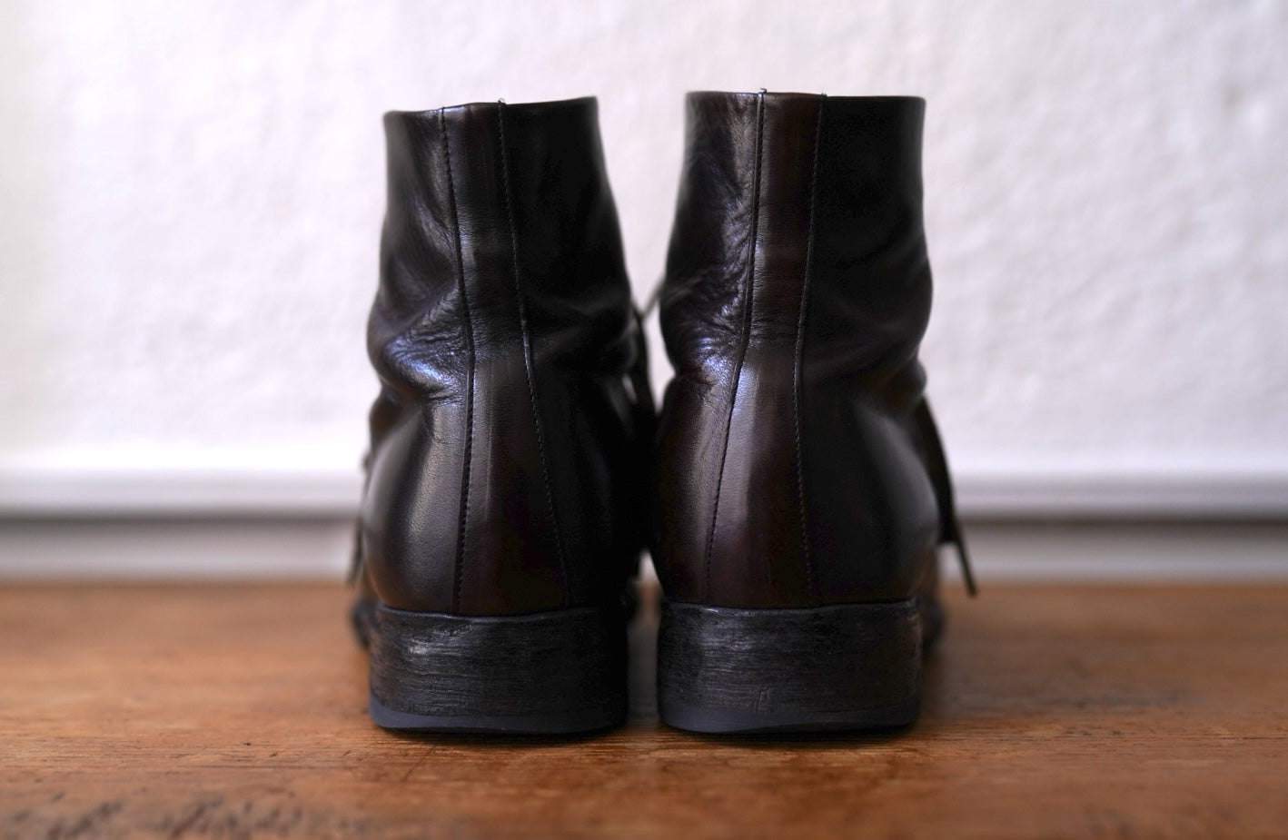 SGM-04 7hole Mid Cut Boots レースアップミドルレザーブーツ ブラウン / SUGINARI MORIMOTO(スギナリモリモト)