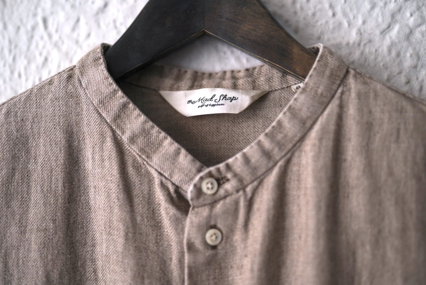Classic Shirt バンドカラーオーバーサイズシャツ / the Mad Shop(ザ マッドショップ)