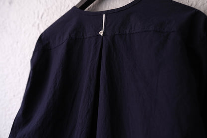 24SS Raw Cut No Collar Narrow Shirt コットンノーカラーシャツ / Araki Yuu(アラキユウ)