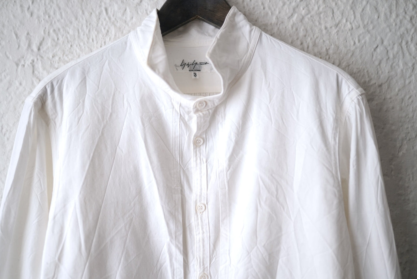 17SS コットンスタンドカラーシャツ / Yohji Yamamoto POUR HOMME(ヨウジヤマモトプールオム)