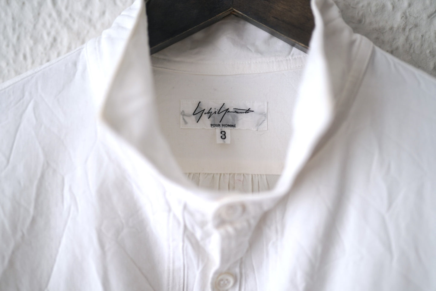 17SS コットンスタンドカラーシャツ / Yohji Yamamoto POUR HOMME(ヨウジヤマモトプールオム)