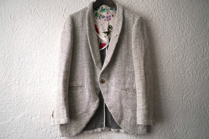 24SS Colombina 手織りコットンリネン1Bショールカラーブレザージャケット / Geoffrey.B.Small(ジェフリービースモール)