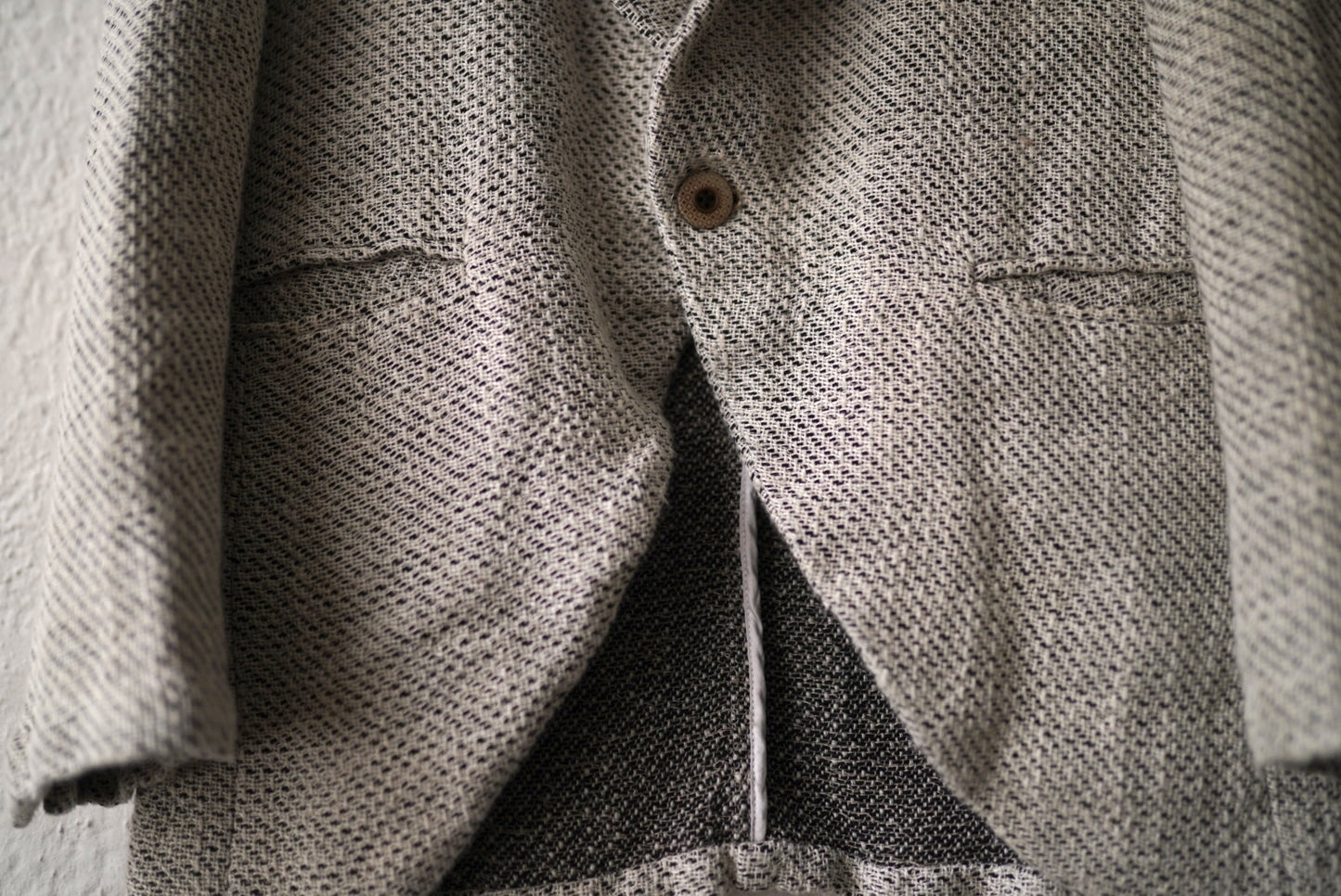 24SS Colombina 手織りコットンリネン1Bショールカラーブレザージャケット / Geoffrey.B.Small(ジェフリービースモール)