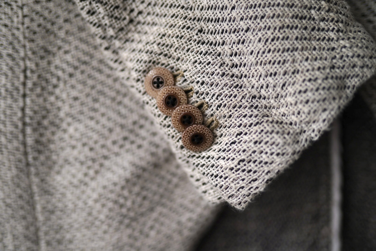 24SS Colombina 手織りコットンリネン1Bショールカラーブレザージャケット / Geoffrey.B.Small(ジェフリービースモール)