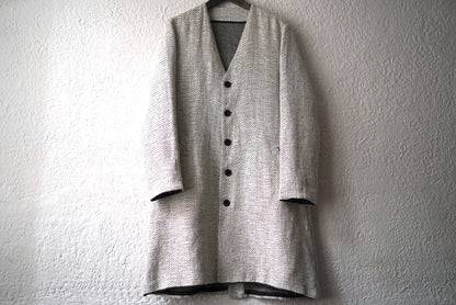 24SS RNWC03 Colombina 手織りコットンリネンノーカラーコート / Geoffrey.B.Small(ジェフリービースモール)