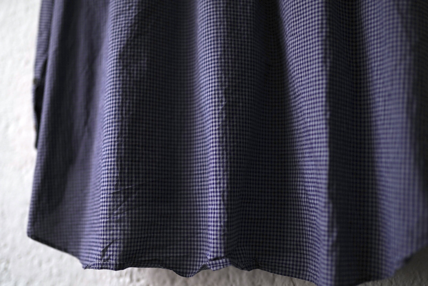 24SS French Stand Collar Work Shirts バンドカラーオーバーサイズチェックシャツ / the Crooked Tailor(ザ クルーキッドテーラー)