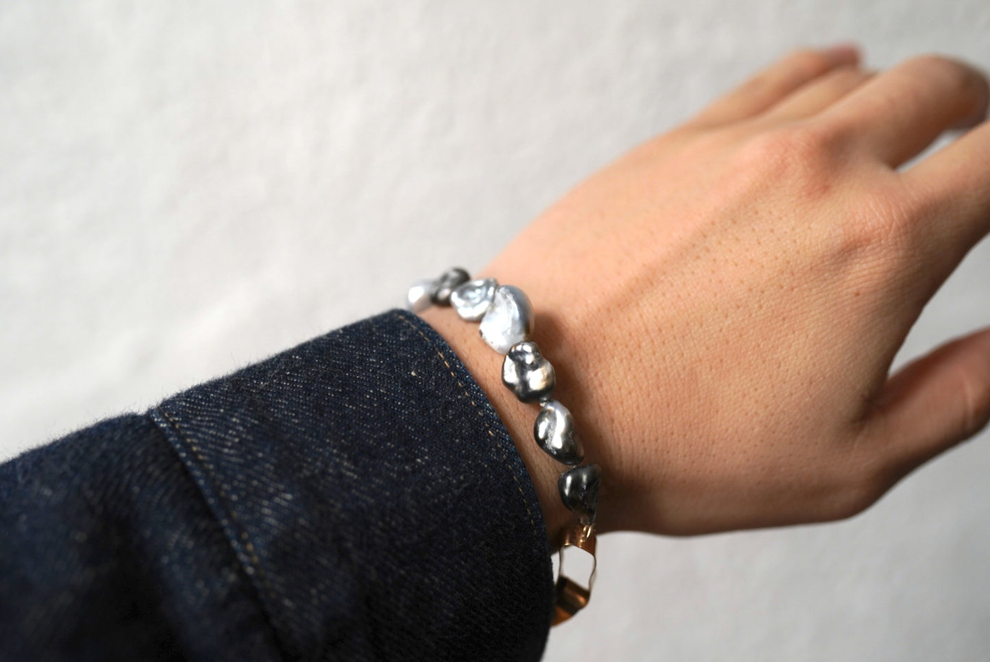 22AW Large Tahitian Keshi Pearl Bracelet タヒチケシパールブレスレット / mariko tsuchiyama(マリコツチヤマ)