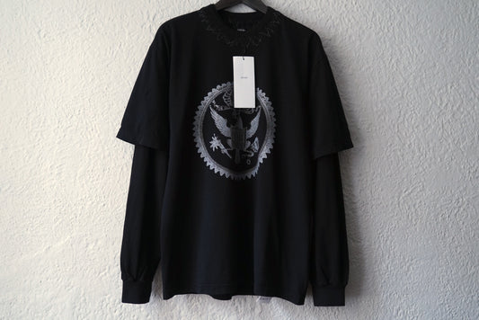 24SS GOD BLESS VIOLENCE DOUBLE LAYER L/S レイヤードTシャツ / LES SIX(レシス)