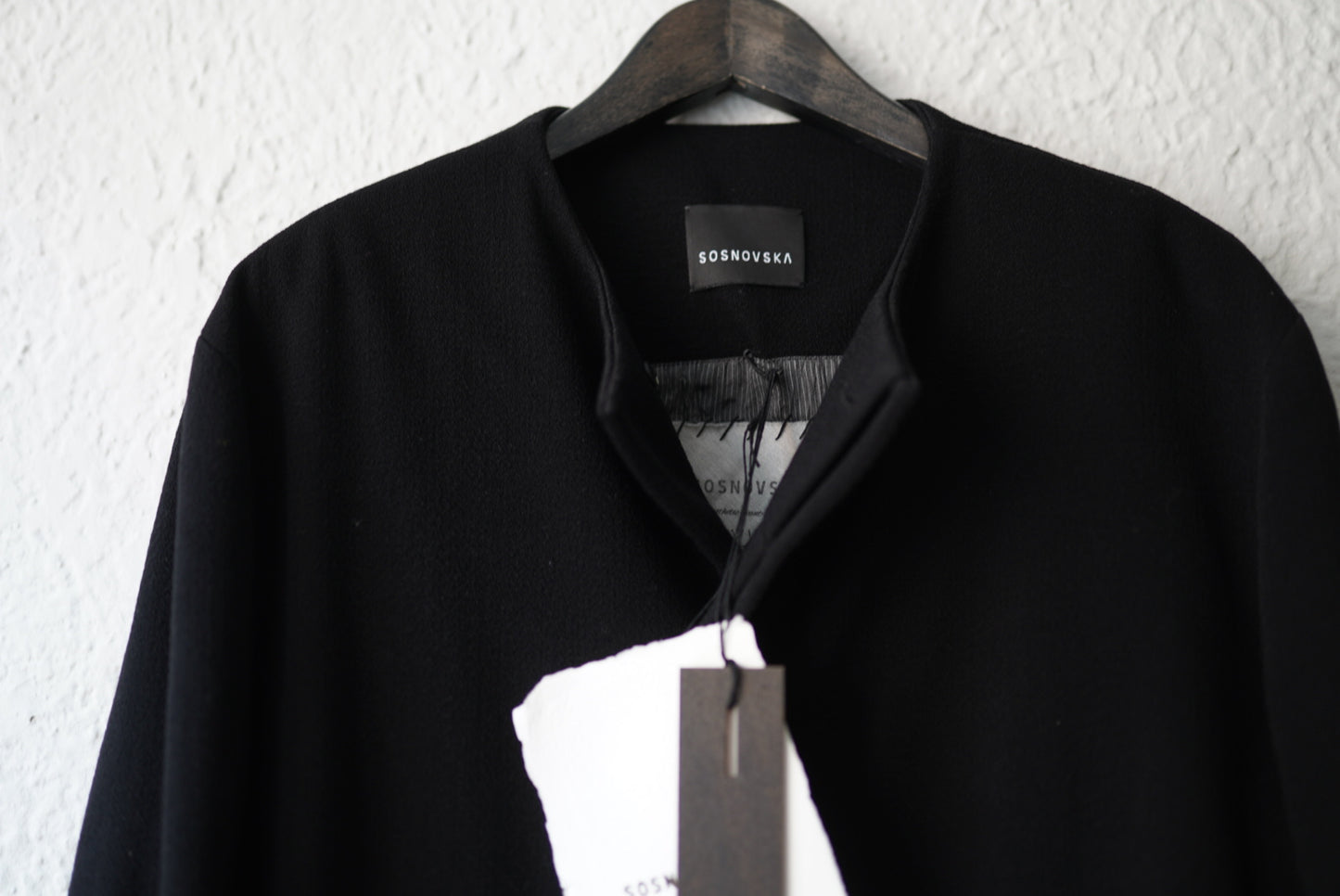 19AW LINE WOOLEN COAT ノーカラーコート / SOSNOVSKA(ソスノブスカ)