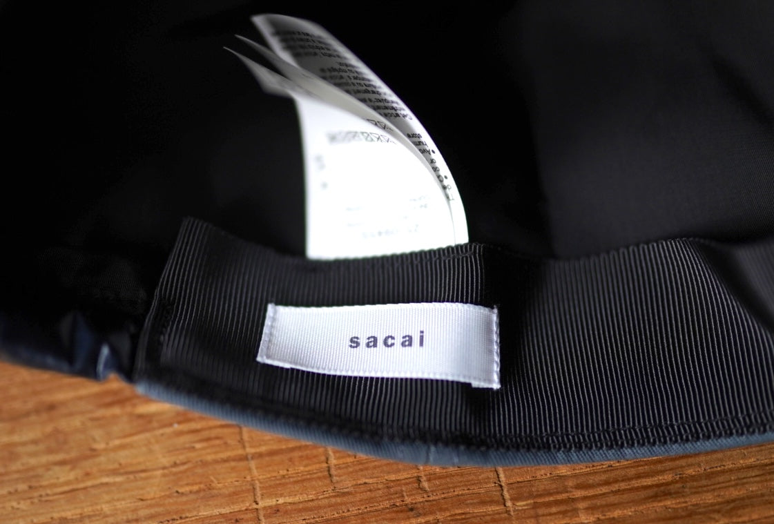 25SS Back Drawstring Cap ロゴ刺繍6パネルキャップ / sacai(サカイ)