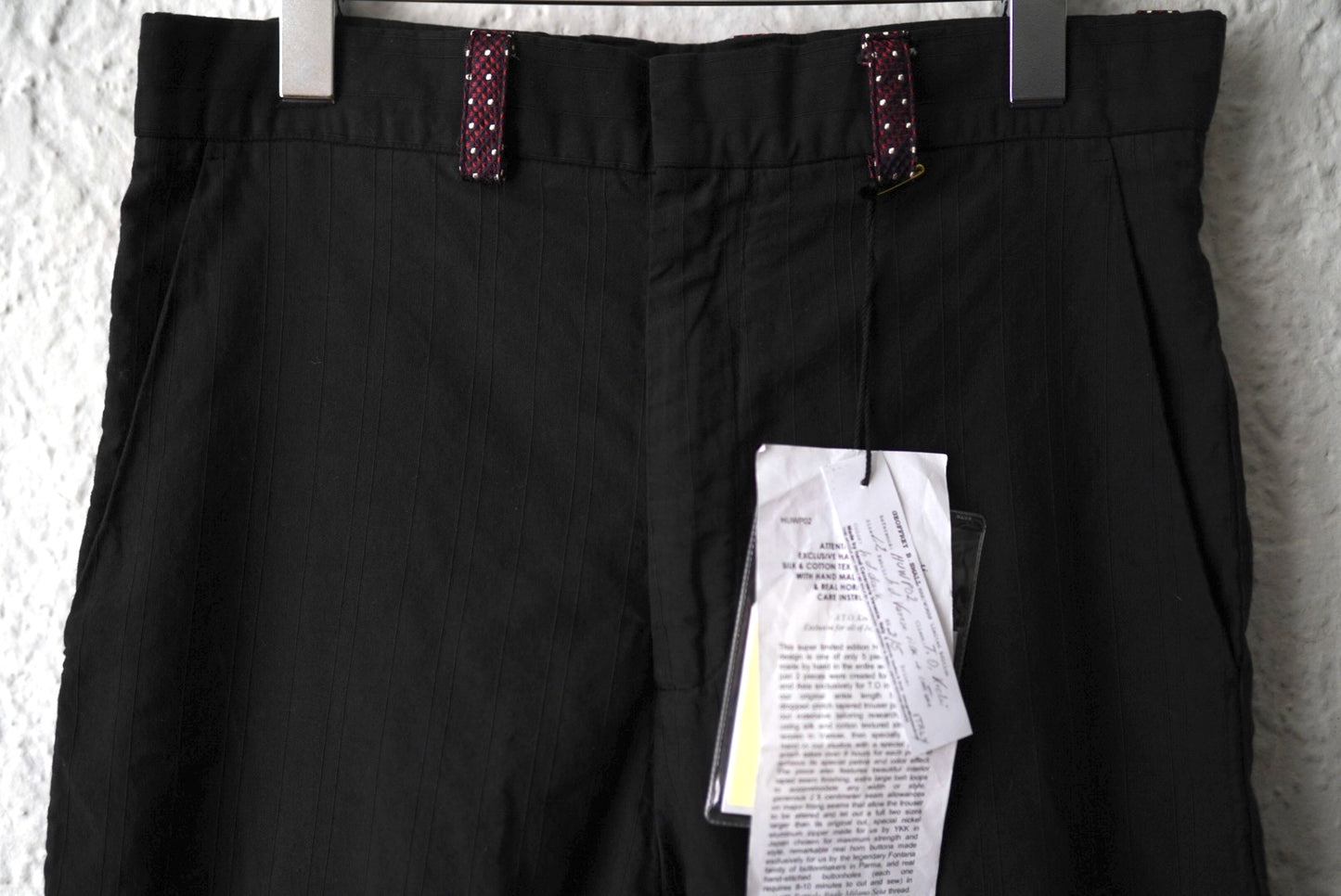 18SS HUWP02 コットンシルクストライプトラウザーズパンツ / Geoffrey.B.Small(ジェフリービースモール)