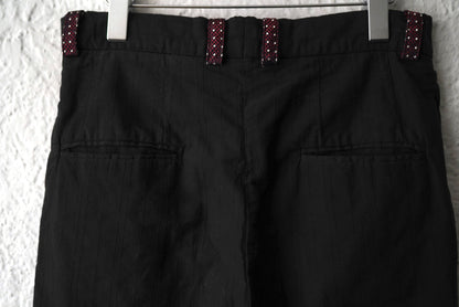 18SS HUWP02 コットンシルクストライプトラウザーズパンツ / Geoffrey.B.Small(ジェフリービースモール)