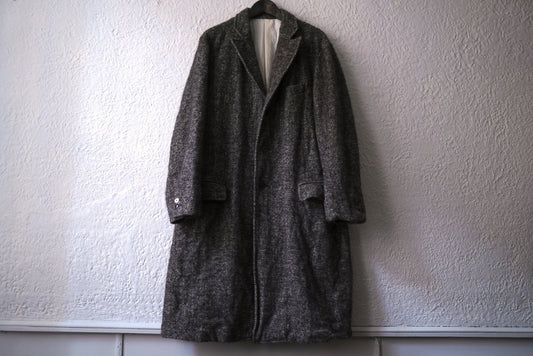 18AW Long Pilgrim Coat ウールヘリンボーンオーバーコート / the Crooked Tailor(ザ クルーキッドテーラー)