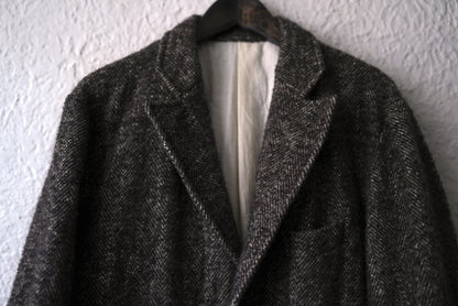 18AW Long Pilgrim Coat ウールヘリンボーンオーバーコート / the Crooked Tailor(ザ クルーキッドテーラー)