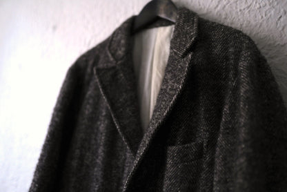18AW Long Pilgrim Coat ウールヘリンボーンオーバーコート / the Crooked Tailor(ザ クルーキッドテーラー)
