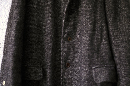 18AW Long Pilgrim Coat ウールヘリンボーンオーバーコート / the Crooked Tailor(ザ クルーキッドテーラー)