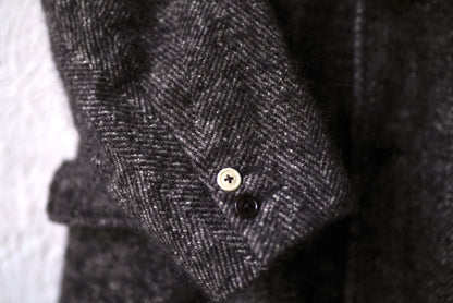 18AW Long Pilgrim Coat ウールヘリンボーンオーバーコート / the Crooked Tailor(ザ クルーキッドテーラー)